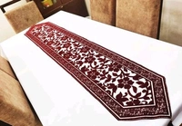 Groki Green Cotton Designer Table runner For Home /Hotel/Party/ Wedding All purpose - Marroon