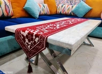 Groki Green Cotton Designer Table runner For Home /Hotel/Party/ Wedding All purpose - Red