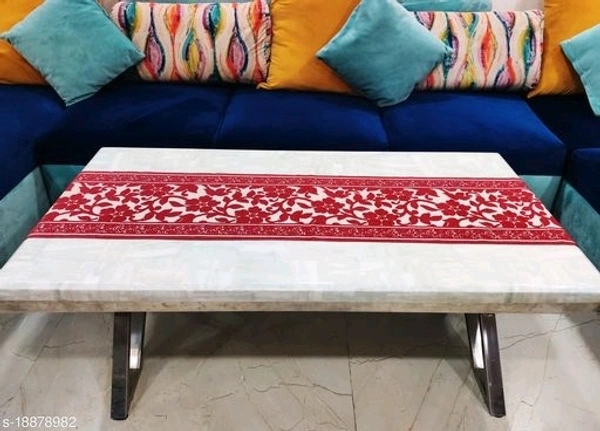 Groki Green Cotton Designer Table runner For Home /Hotel/Party/ Wedding All purpose - Red