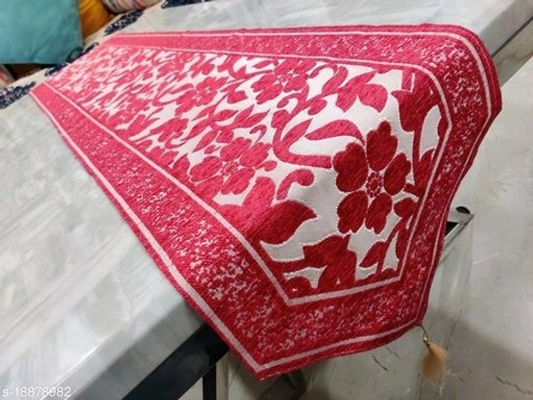 Groki Green Cotton Designer Table runner For Home /Hotel/Party/ Wedding All purpose - Red