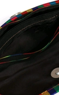 Handmade Cotton Ethnic Rajasthani Style Embroidery Bags Clutch with sling purse for ladies/Women/Girls - Orange