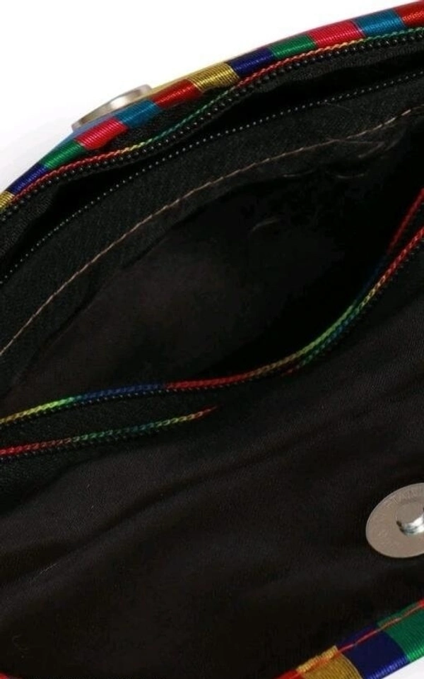 Handmade Cotton Ethnic Rajasthani Style Embroidery Bags Clutch with sling purse for ladies/Women/Girls - Orange