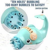 Battery Operated Dolphin Bubble Machine Gun - Blue