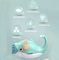 Battery Operated Dolphin Bubble Machine Gun - Blue