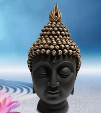 Lord Ganesha Sitting mediating beside waterfall With scented smoke incense perfect for Pooja house /House Warming Gift - Buddha