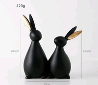 Handpainted Deer Pair statue for Vaastu Figurine Home Decor Office /Living Room Decorative showpiece - Bunny