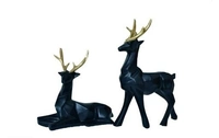Handpainted Deer Pair statue for Vaastu Figurine Home Decor Office /Living Room Decorative showpiece - Deer