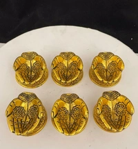 Brass Lotus Diya set of 6/ Brass oil lamp/ Diya For Puja/ Temple and Home Decor / Lakshmi Ganesh pooja Deepak / kamal shape Diya - Hand