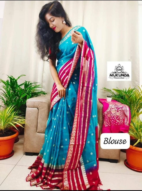 latest Pure Viscose Georgette Jacquard Saree With blouse perfect for Wedding & Function