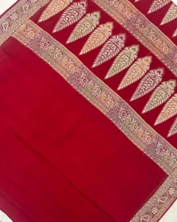 Alim Present Handwoven Banarsi Dyeable Katan Silk Saree For Festive & Wedding Season