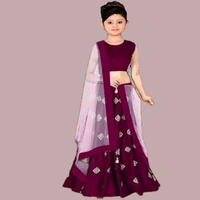Girl's Embroidered Lahenga Choli with Dupatta Set- Kids Ethnic Wear (3-8 years) - 4-5yrs