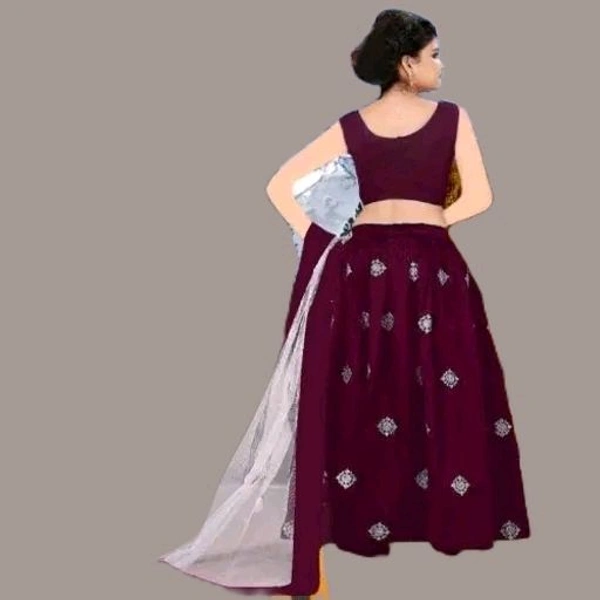 Girl's Embroidered Lahenga Choli with Dupatta Set- Kids Ethnic Wear (3-8 years) - 4-5yrs