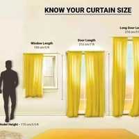 Fashionable Curtain & Sheer - 7 Feet