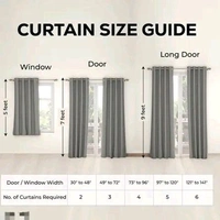 7 Feet Durability WindowDoor Curtain - Green, 7 Feet