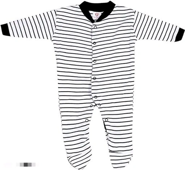 New Born Baby Multi-Color Long Sleeve Body Suit,Romper, - 0-3 Months, Black, Cotton Blend, Multipack:3