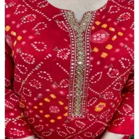 Women Lehriya Print Straight Kurta Palazzo With Dupatta - M, Deep Pink