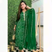 Women Lehriya Print Straight Kurta Palazzo With Dupatta - M, Deep Pink