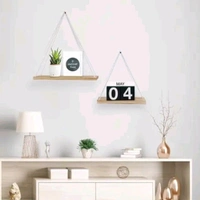 POLYMORPHIS Macrame Handmade Wallhanging/Plant Stand/Wall Decor Cotton Beads OFF White by Real Teak Wood