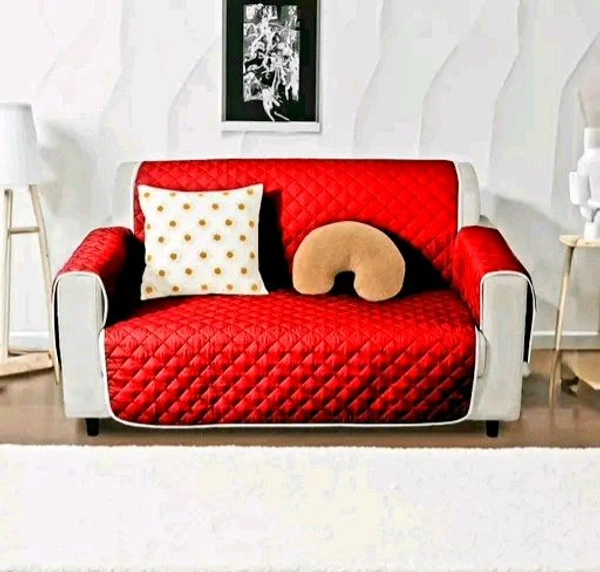 Reversible Single Seater Sofa Cover Set In Dual Colour - Persian Blue