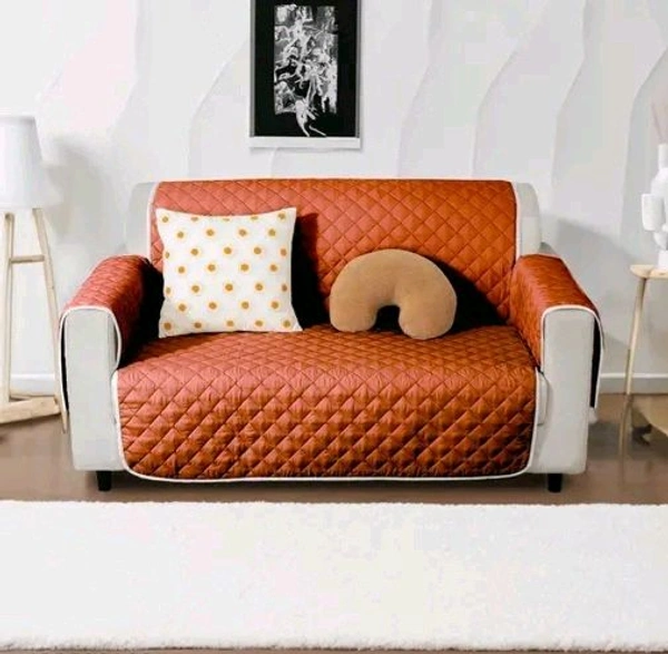 Reversible Single Seater Sofa Cover Set In Dual Colour - Persian Blue