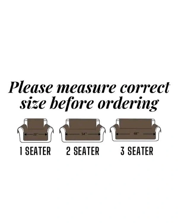 Reversible Single Seater Sofa Cover Set In Dual Colour - Persian Blue