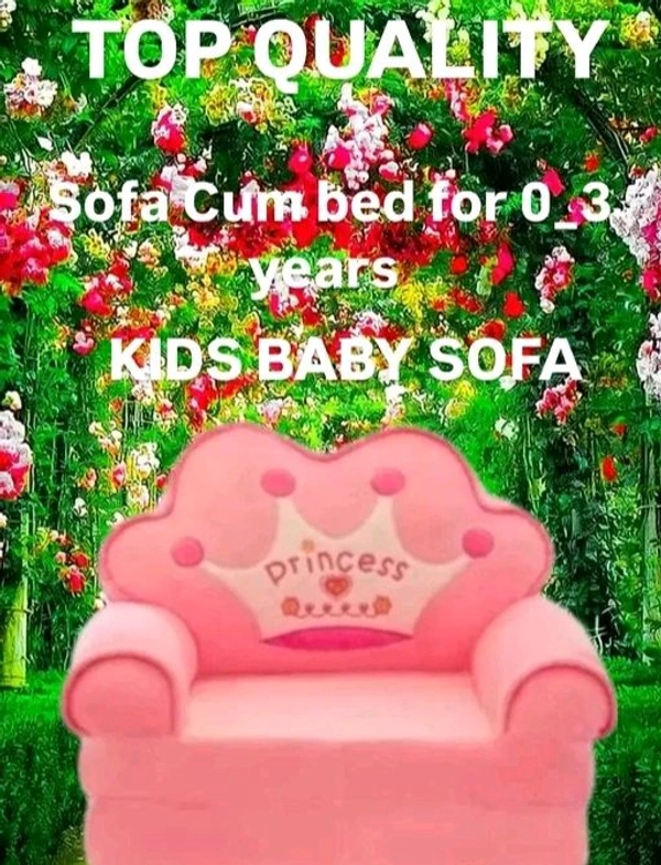 Kids Baby sofa cum bed 0-3 Years - Free Size, Baby Pink, Fiber, Sofa Cum Bed, Pack of 1