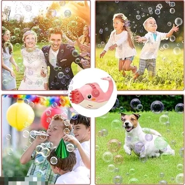 Battery Operated Dolphin Bubble Machine Gun - Blue