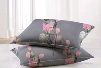 Glace Cotton Double Bed Bedsheet With 2 Pillows Covers (80×90 Inch) - Double Queen, Gray, Cotton