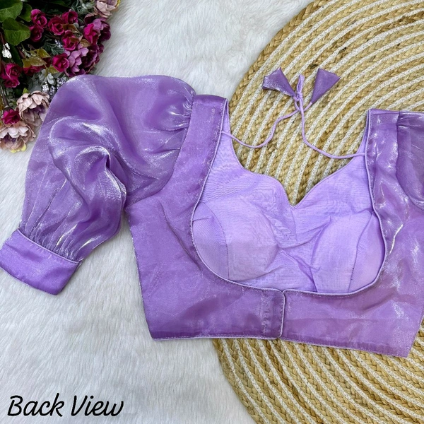 Balloon Sleeves Jimmy Choo Fabric Saree Blouse For Women