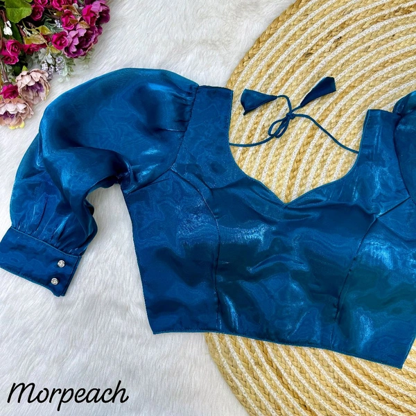 Balloon Sleeves Jimmy Choo Fabric Saree Blouse For Women