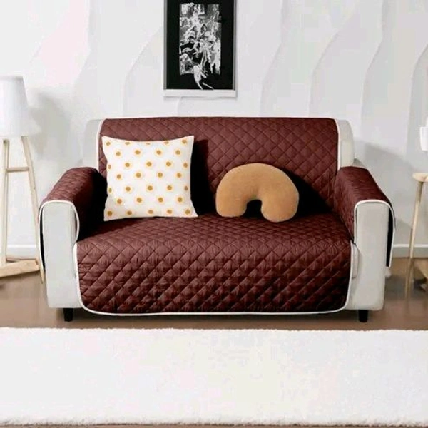 Reversible Single Seater Sofa Cover Set In Dual Colour - Purple, POLYSTER, RECTANGLE