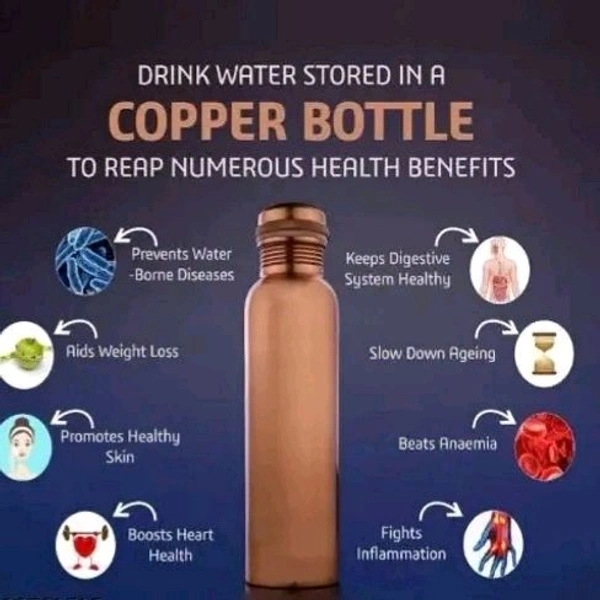 Seamless Peacock Printed 1lt Copper Water Bottle With Glass- Ayurvedic 100 % Pure Koper Water Storage. - 2 Glass With Box