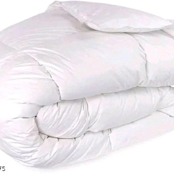 Lacoza Premium Comforter With Microfiber Single Size White AC Solid Blanket For Mild Winter
