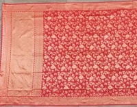 Gorgeous Red Banarsi Saree With Unstitched Blouse For Women - Red, Zari woves