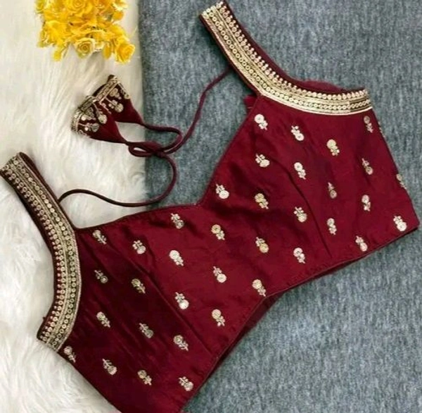 Bollywood Designer Stitched Blouse with Regular Sleeves
- Maroon