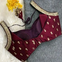 Bollywood Designer Stitched Blouse with Regular Sleeves
- Maroon