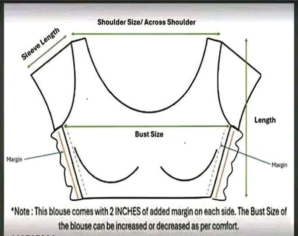 Deep V Cut Neck Slevlees  Embrodery  Readymade Padded  Blouse For Women - Gold