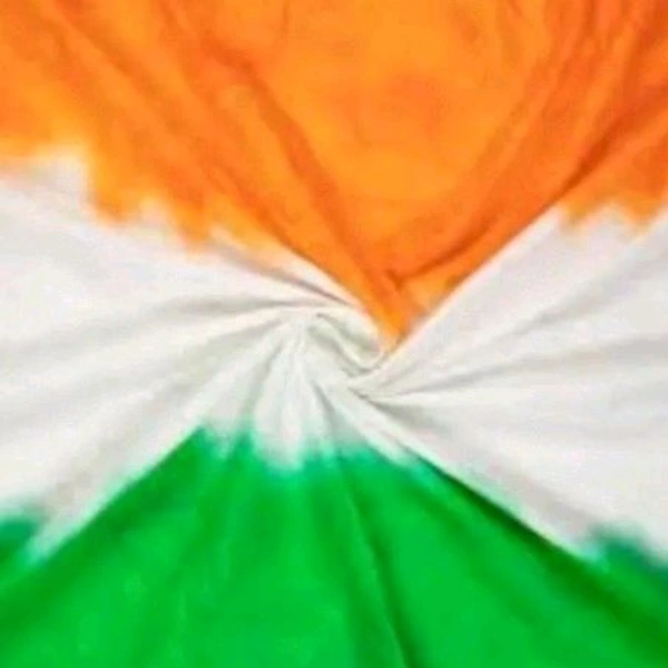 Tricolour Plain Art Silk Saree for Women / Republic day special Sari