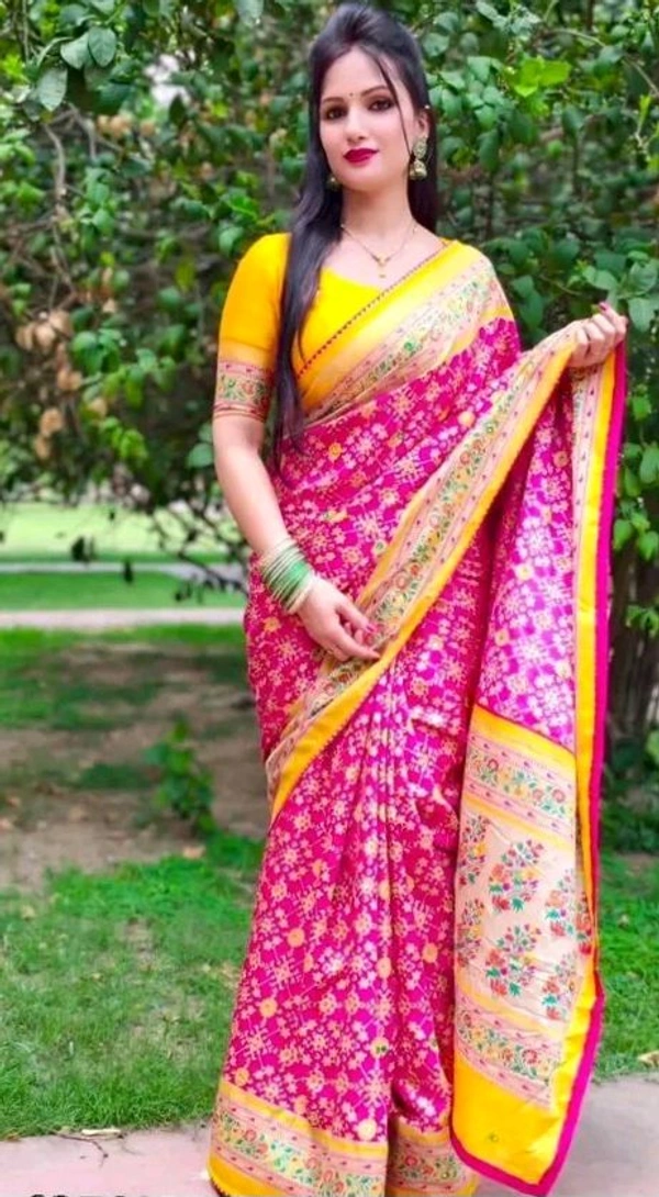 New Tranding Pashmina Silk Saree With Ustitched Blouse