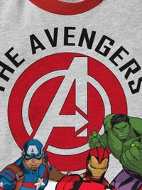 BonOrganik Boys Grey Marvel Printed T-shirt - 4 - 5 Y, Grey