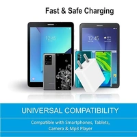 18W Charger for Samsung Galaxy M31 / M 31 Charger Original Adapter Like Android Mobile Fast USB Wall Charger with 1 Meter USB Type C Charging Data Cable (3 Amp, TWE15, White)v - White