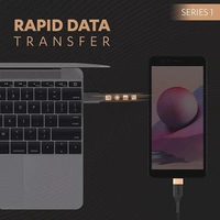 USB A to Micro Cables, 2A Braided Sync & Quick Charging Cable, 3.9 Feet (1.2M), Supports QC 2.0/3.0 Charging, Rapid Data Transmission, Series 1, Black - Black