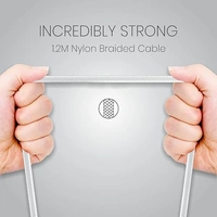 Konnect L POR-1403 Fast Charging 3A Type-C Cable 1.2 Meter with Charge & Sync Function for All Type-C Devices (White) - White