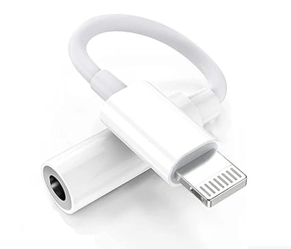 3.5 mm Lightening Headphone Jack Adapter Connector for iPhone 13Mini/13/13 Pro/13 ProMax/12Mini/12/12Pro/12ProMax/11/11 Pro/11 Pro/XsMax/Xs/XR/X/8/7/Plus/6S/6/SE/5S/5C/Pad. - Black