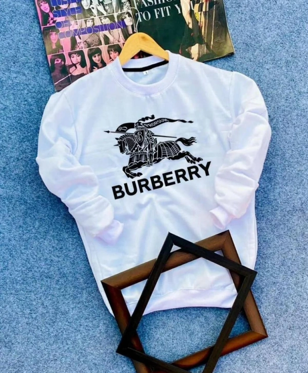 mix Round neck ribbed sweatshirt - Cyan Aqua