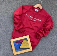 mix Round neck ribbed sweatshirt - Cyan Aqua