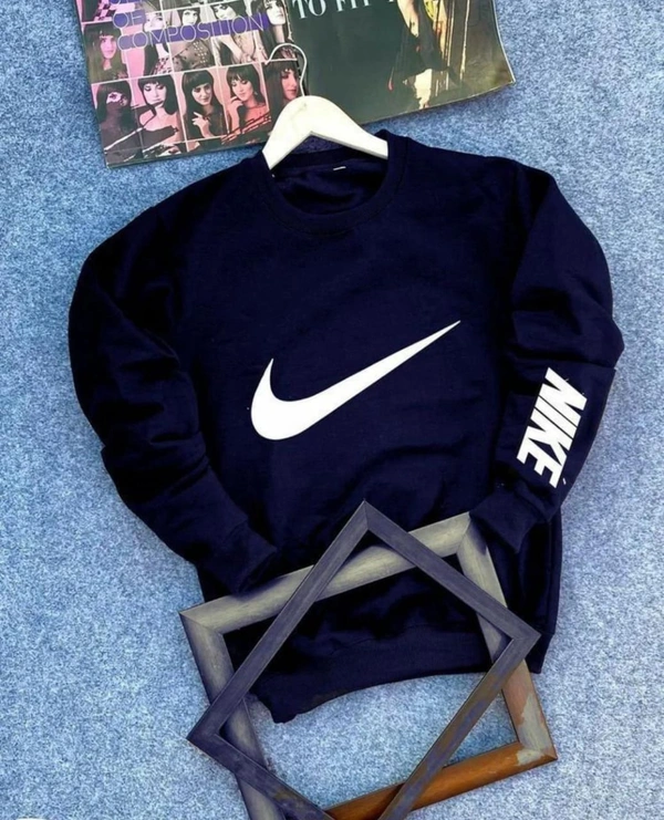 mix Round neck ribbed sweatshirt - Cyan Aqua