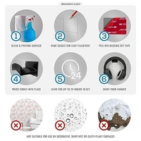 Cradle Large - 2PK - Headphone Stand Holder, Universal Hanger for Sennheiser, Sony, Bose, Beats, AKG, Audio-Technica, Gaming Controller, Cables, Gamepad & Other Gaming Accessories Hook - Black