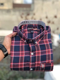 US POLO SHIRTS BRAND:-US POLO SHIRTS with ๐ Cotton fabric ๐ CheckS pattern ๐ Single pocket ๐ Embroidery brand logo at pocket ๐ Regular sizes ๐ Poly packing - XXL