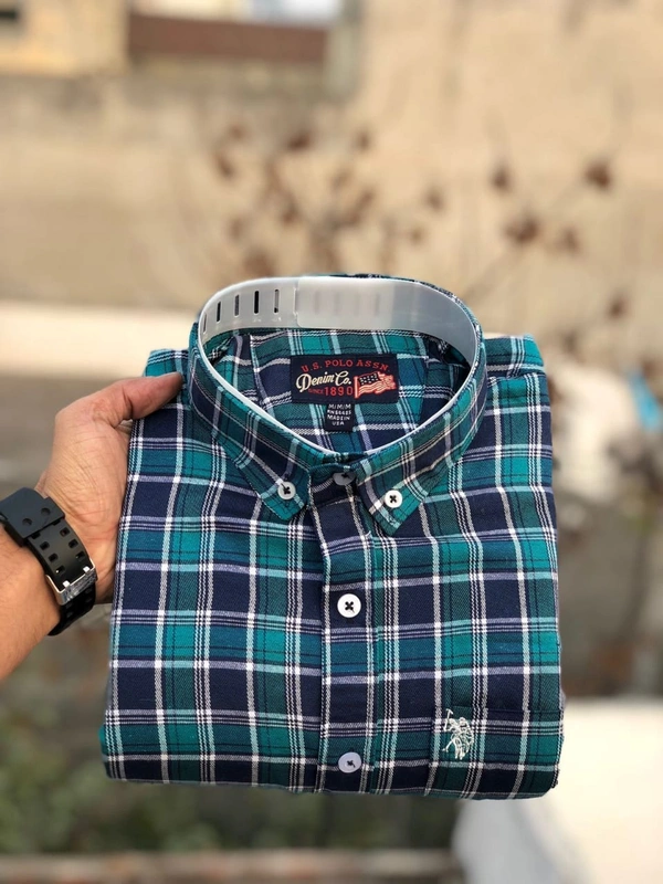 US POLO SHIRTS BRAND:-US POLO SHIRTS with ๐ Cotton fabric ๐ CheckS pattern ๐ Single pocket ๐ Embroidery brand logo at pocket ๐ Regular sizes ๐ Poly packing - XXL